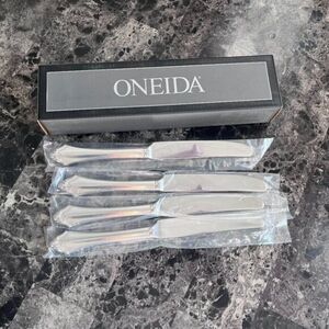 Dinner Knives Set of 4 Oneida Stainless Steel Kenwood  Premium Fine‎ Flatware